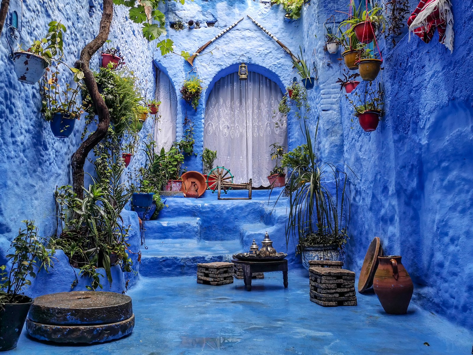 Blue alley Chefchaouen Morocco
