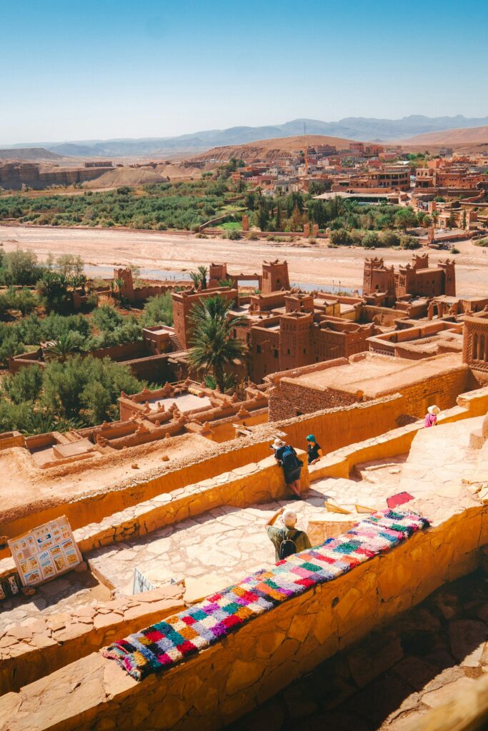 Ancient kasbah village Morocco landscape